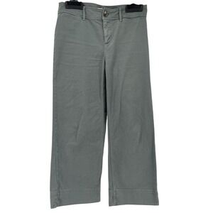 LOFT High Waist Cropped Denim Pants Womens 4 Green‎